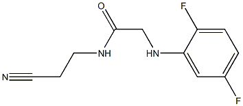 N-(2-cyanoethyl)-2-[(2,5-difluorophenyl)amino]acetamide Struktur