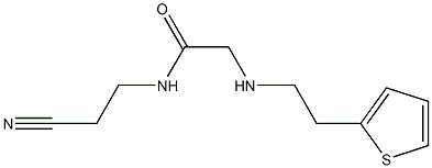 N-(2-cyanoethyl)-2-{[2-(thiophen-2-yl)ethyl]amino}acetamide Struktur