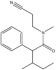 N-(2-cyanoethyl)-N,3-dimethyl-2-phenylpentanamide Struktur