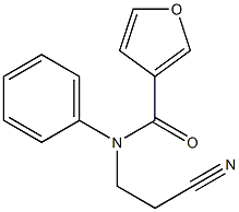 N-(2-cyanoethyl)-N-phenyl-3-furamide Struktur