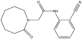 N-(2-cyanophenyl)-2-(2-oxoazocan-1-yl)acetamide Struktur