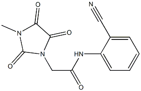 N-(2-cyanophenyl)-2-(3-methyl-2,4,5-trioxoimidazolidin-1-yl)acetamide Struktur