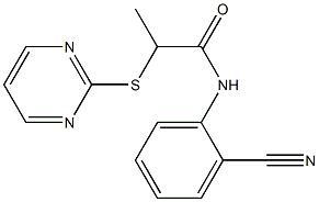 N-(2-cyanophenyl)-2-(pyrimidin-2-ylsulfanyl)propanamide Struktur