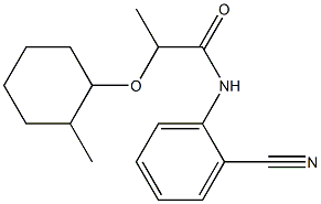 N-(2-cyanophenyl)-2-[(2-methylcyclohexyl)oxy]propanamide Struktur