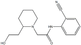 N-(2-cyanophenyl)-2-[2-(2-hydroxyethyl)piperidin-1-yl]acetamide Struktur