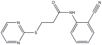 N-(2-cyanophenyl)-3-(pyrimidin-2-ylsulfanyl)propanamide Struktur