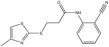 N-(2-cyanophenyl)-3-[(4-methyl-1,3-thiazol-2-yl)sulfanyl]propanamide Struktur