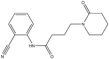 N-(2-cyanophenyl)-4-(2-oxopiperidin-1-yl)butanamide Struktur