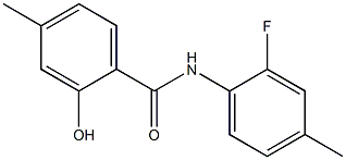 N-(2-fluoro-4-methylphenyl)-2-hydroxy-4-methylbenzamide Struktur