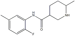 N-(2-fluoro-5-methylphenyl)-6-methylpiperidine-3-carboxamide Struktur