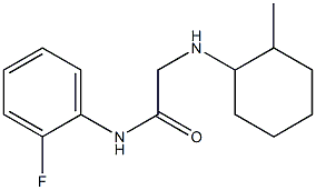 N-(2-fluorophenyl)-2-[(2-methylcyclohexyl)amino]acetamide Struktur