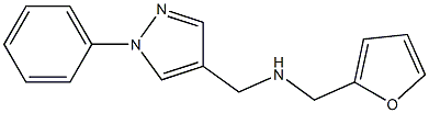 N-(2-furylmethyl)-N-[(1-phenyl-1H-pyrazol-4-yl)methyl]amine Struktur