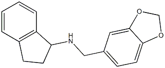 N-(2H-1,3-benzodioxol-5-ylmethyl)-2,3-dihydro-1H-inden-1-amine Struktur