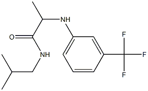 N-(2-methylpropyl)-2-{[3-(trifluoromethyl)phenyl]amino}propanamide Struktur