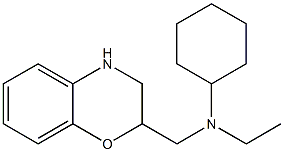 N-(3,4-dihydro-2H-1,4-benzoxazin-2-ylmethyl)-N-ethylcyclohexanamine Struktur