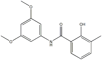 N-(3,5-dimethoxyphenyl)-2-hydroxy-3-methylbenzamide Struktur