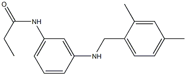 N-(3-{[(2,4-dimethylphenyl)methyl]amino}phenyl)propanamide Struktur