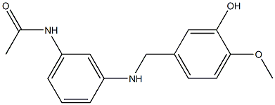 N-(3-{[(3-hydroxy-4-methoxyphenyl)methyl]amino}phenyl)acetamide Struktur