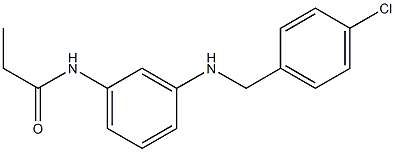 N-(3-{[(4-chlorophenyl)methyl]amino}phenyl)propanamide Struktur