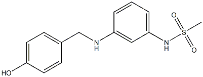 N-(3-{[(4-hydroxyphenyl)methyl]amino}phenyl)methanesulfonamide Struktur