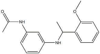 N-(3-{[1-(2-methoxyphenyl)ethyl]amino}phenyl)acetamide Struktur