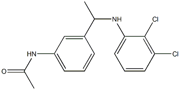 N-(3-{1-[(2,3-dichlorophenyl)amino]ethyl}phenyl)acetamide Struktur