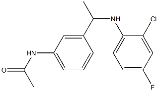 N-(3-{1-[(2-chloro-4-fluorophenyl)amino]ethyl}phenyl)acetamide Struktur