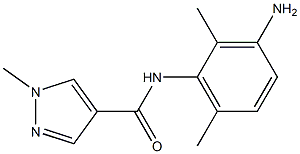 N-(3-amino-2,6-dimethylphenyl)-1-methyl-1H-pyrazole-4-carboxamide Struktur