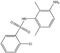 N-(3-amino-2,6-dimethylphenyl)-2-chlorobenzene-1-sulfonamide Struktur