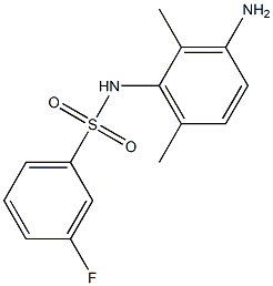 N-(3-amino-2,6-dimethylphenyl)-3-fluorobenzenesulfonamide Struktur