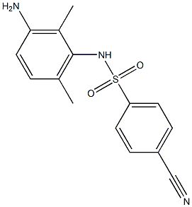 N-(3-amino-2,6-dimethylphenyl)-4-cyanobenzene-1-sulfonamide Struktur