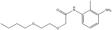 N-(3-amino-2-methylphenyl)-2-(2-butoxyethoxy)acetamide Struktur