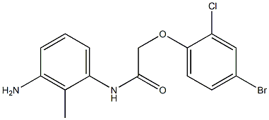 N-(3-amino-2-methylphenyl)-2-(4-bromo-2-chlorophenoxy)acetamide Struktur