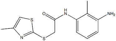 N-(3-amino-2-methylphenyl)-2-[(4-methyl-1,3-thiazol-2-yl)sulfanyl]acetamide Struktur