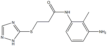 N-(3-amino-2-methylphenyl)-3-(1H-1,2,4-triazol-5-ylsulfanyl)propanamide Struktur