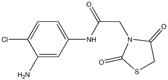 N-(3-amino-4-chlorophenyl)-2-(2,4-dioxo-1,3-thiazolidin-3-yl)acetamide Struktur