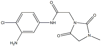 N-(3-amino-4-chlorophenyl)-2-(3-methyl-2,5-dioxoimidazolidin-1-yl)acetamide Struktur