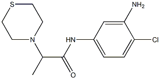 N-(3-amino-4-chlorophenyl)-2-(thiomorpholin-4-yl)propanamide Struktur