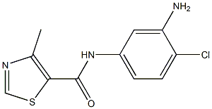 N-(3-amino-4-chlorophenyl)-4-methyl-1,3-thiazole-5-carboxamide Struktur