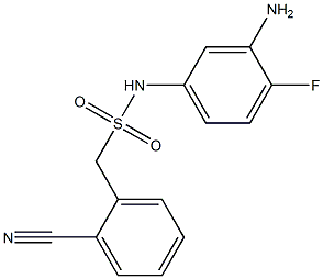 N-(3-amino-4-fluorophenyl)-1-(2-cyanophenyl)methanesulfonamide Struktur