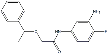 N-(3-amino-4-fluorophenyl)-2-(1-phenylethoxy)acetamide Struktur