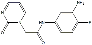 N-(3-amino-4-fluorophenyl)-2-(2-oxopyrimidin-1(2H)-yl)acetamide Struktur