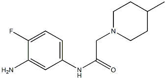 N-(3-amino-4-fluorophenyl)-2-(4-methylpiperidin-1-yl)acetamide Struktur