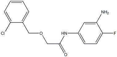 N-(3-amino-4-fluorophenyl)-2-[(2-chlorophenyl)methoxy]acetamide Struktur