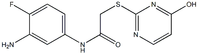 N-(3-amino-4-fluorophenyl)-2-[(4-hydroxypyrimidin-2-yl)sulfanyl]acetamide Struktur