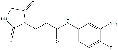 N-(3-amino-4-fluorophenyl)-3-(2,5-dioxoimidazolidin-1-yl)propanamide Struktur