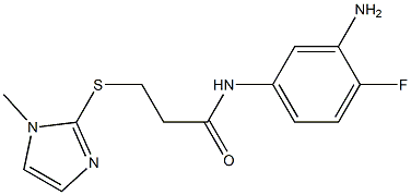 N-(3-amino-4-fluorophenyl)-3-[(1-methyl-1H-imidazol-2-yl)sulfanyl]propanamide Struktur