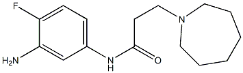 N-(3-amino-4-fluorophenyl)-3-azepan-1-ylpropanamide Struktur