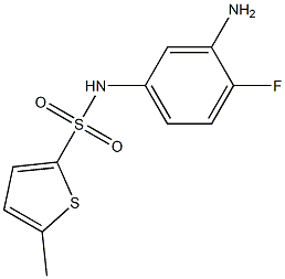 N-(3-amino-4-fluorophenyl)-5-methylthiophene-2-sulfonamide Struktur