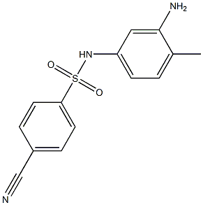 N-(3-amino-4-methylphenyl)-4-cyanobenzene-1-sulfonamide Struktur